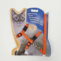 Coloque de gato de mascota ajustable de 10 colores para gatos acogedor nylon conejo gatito arnés set de correa